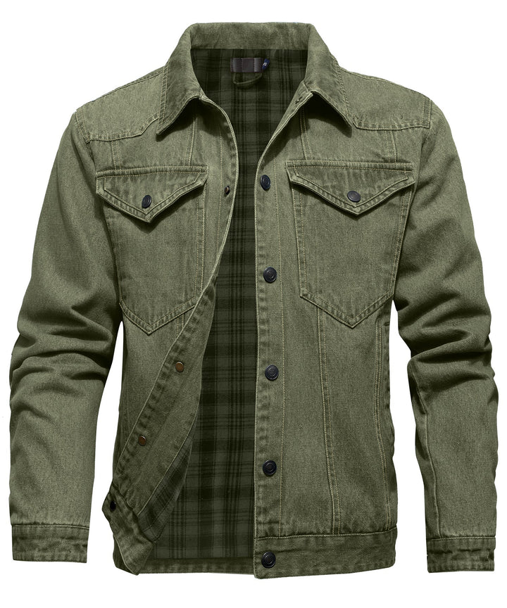 Men's Flannel Lined Denim Jacket