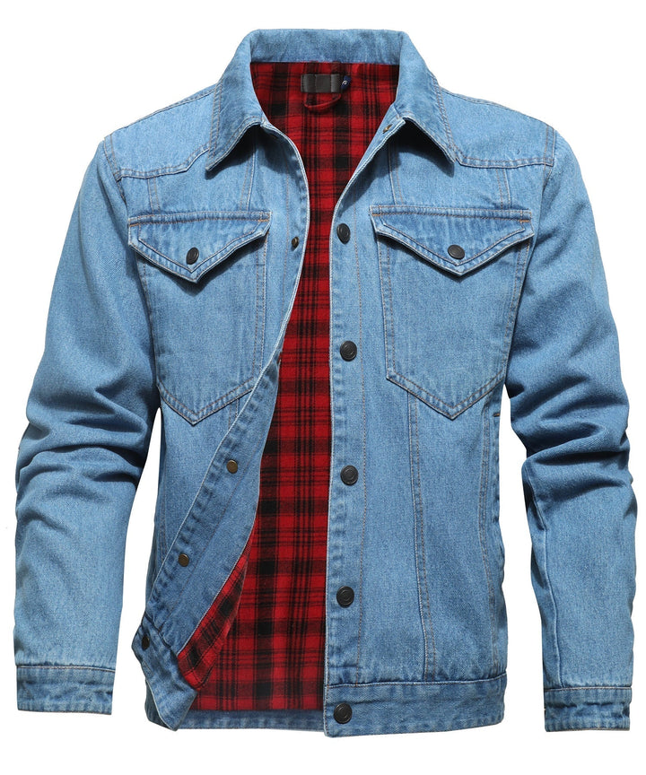 Men's Flannel Lined Denim Jacket