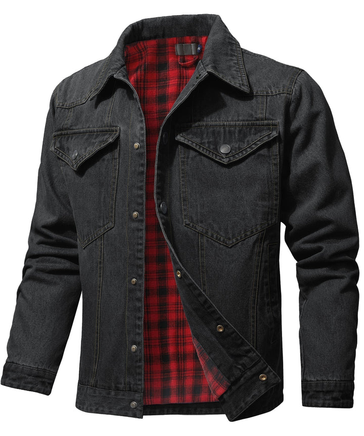 Men's Flannel Lined Denim Jacket