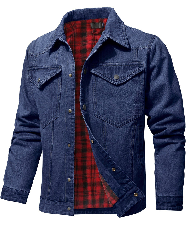 Men's Flannel Lined Denim Jacket