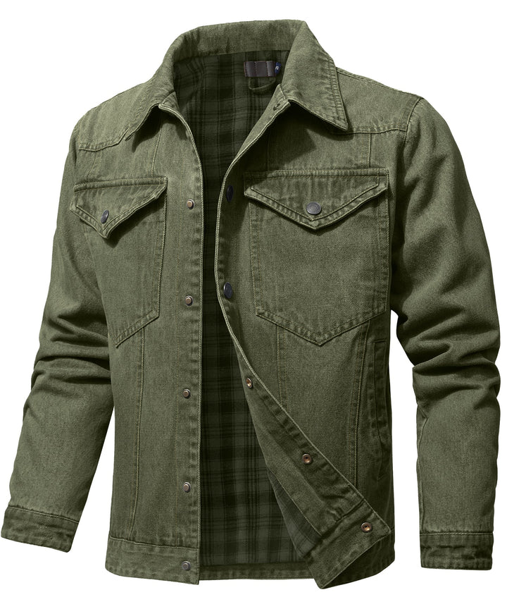 Men's Flannel Lined Denim Jacket