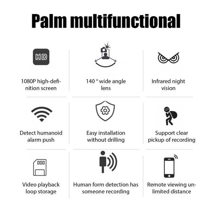 Mini WiFi Security Camera 1080P with Night Vision & Motion Alerts