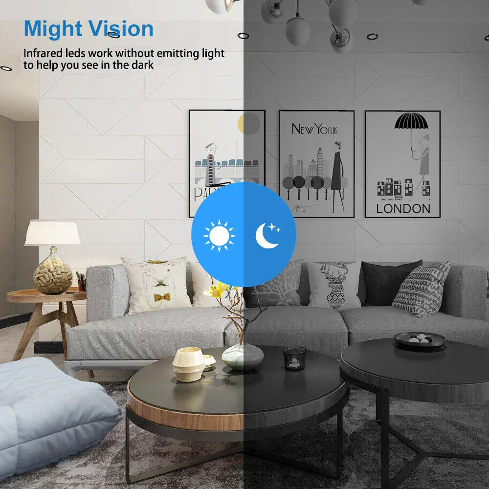 Mini WiFi Security Camera 1080P with Night Vision & Motion Alerts