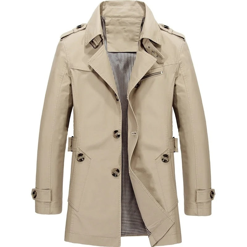 Men's Classic Trench Coat for Stylish and Timeless Fashion
