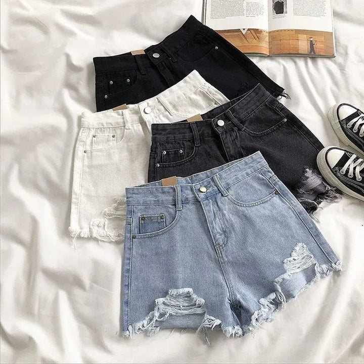 Natalie | Women's High Waist Denim Shorts