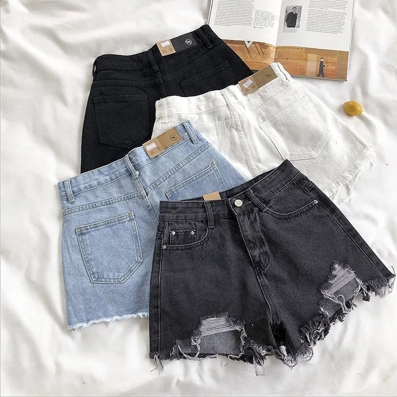 Natalie | Women's High Waist Denim Shorts