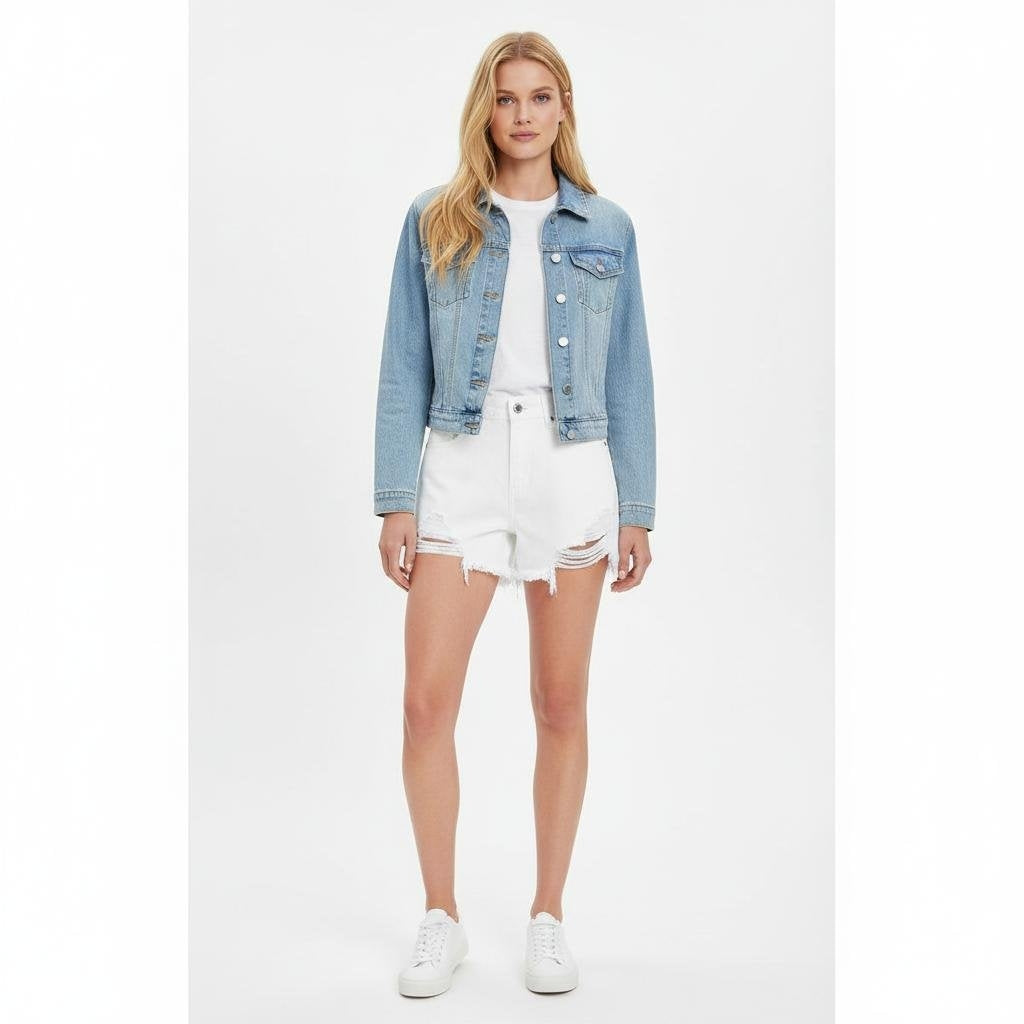Natalie | Women's High Waist Denim Shorts