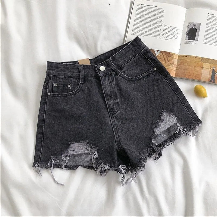 Natalie | Women's High Waist Denim Shorts