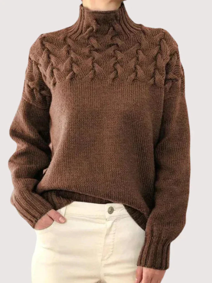 Women's Cable-Knit Turtleneck Sweater