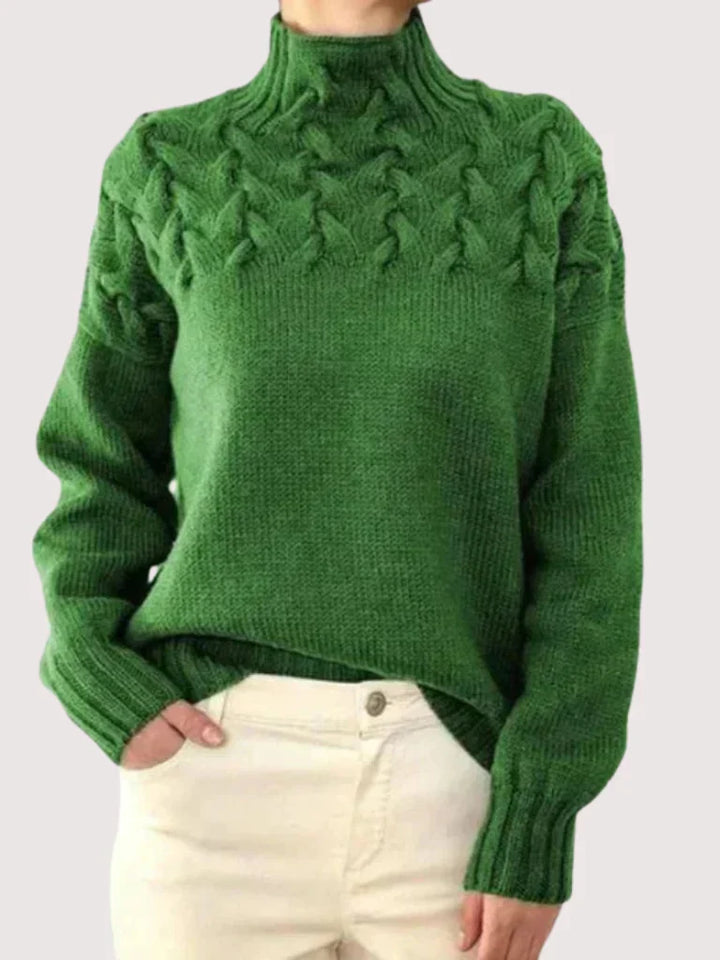 Women's Cable-Knit Turtleneck Sweater