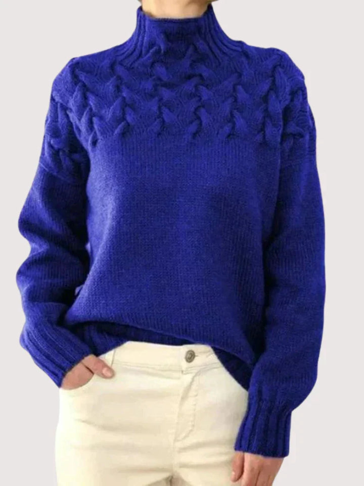 Women's Cable-Knit Turtleneck Sweater