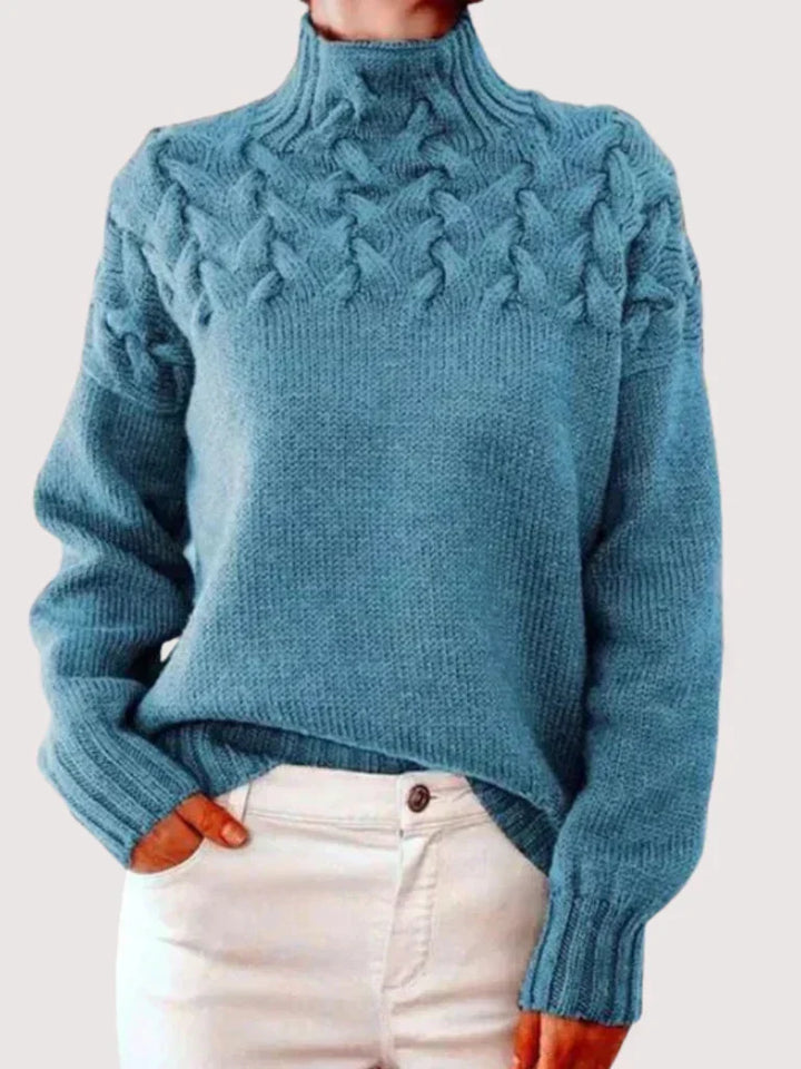 Women's Cable-Knit Turtleneck Sweater