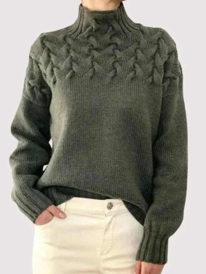 Women's Cable-Knit Turtleneck Sweater