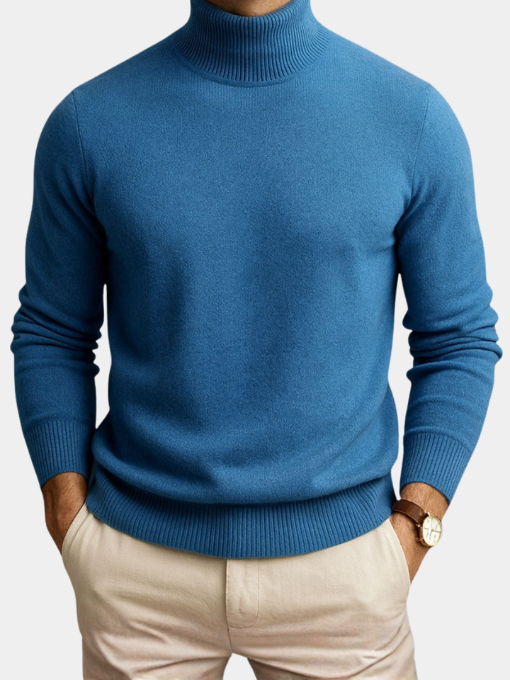 Men's Ribbed Turtleneck Sweater
