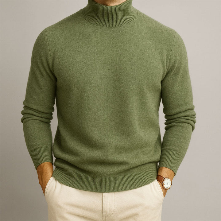 Men's Ribbed Turtleneck Sweater