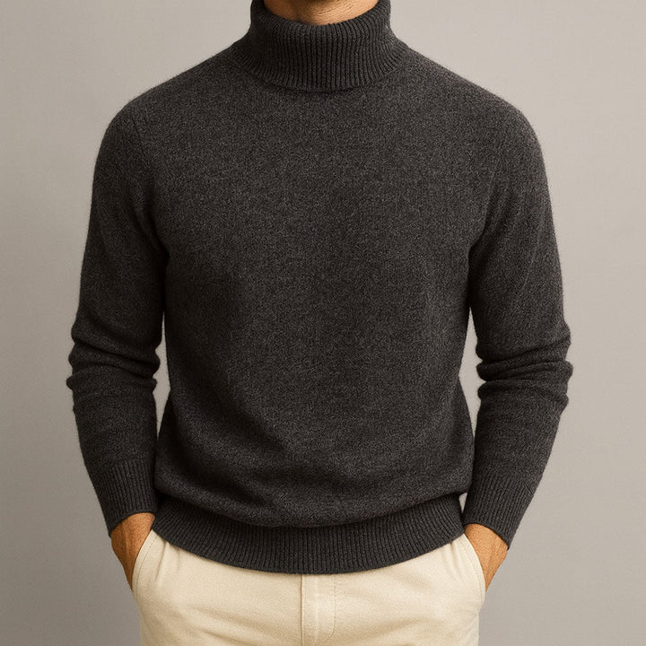 Men's Ribbed Turtleneck Sweater