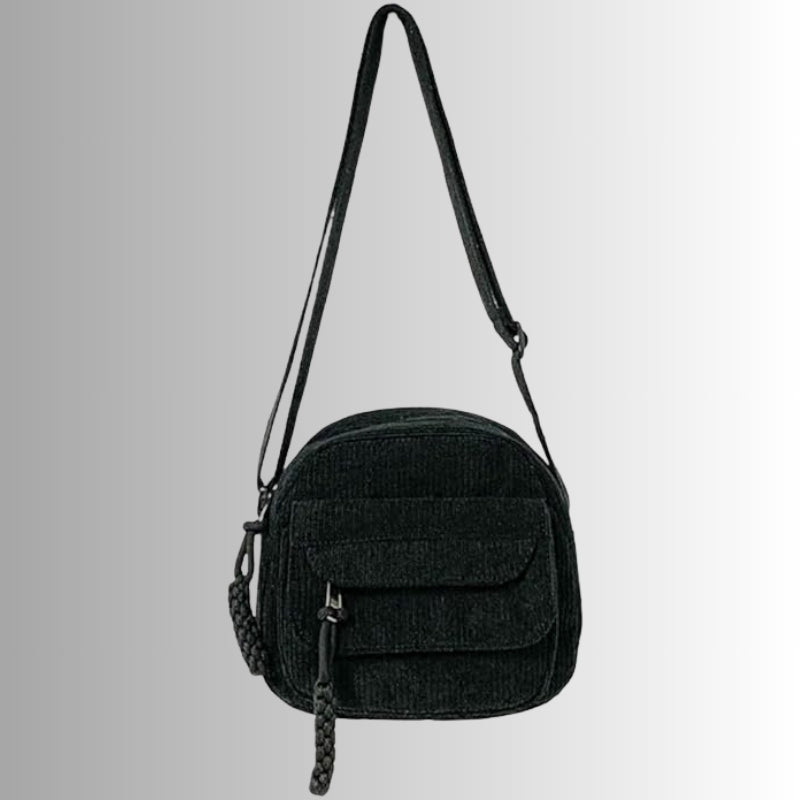 Women's Ribbed Corduroy Crossbody Bag for Casual Style