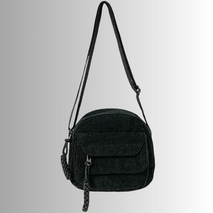 Women's Ribbed Corduroy Crossbody Bag for Casual Style