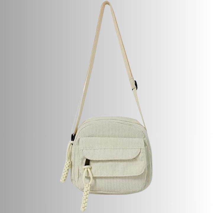 Women's Ribbed Corduroy Crossbody Bag for Casual Style