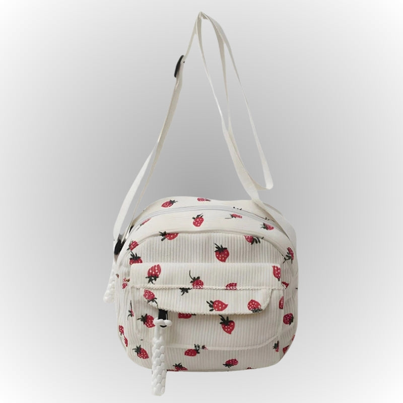 Women's Ribbed Corduroy Crossbody Bag for Casual Style