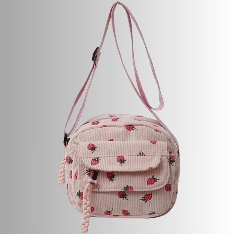 Women's Ribbed Corduroy Crossbody Bag for Casual Style