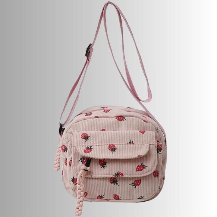 Women's Ribbed Corduroy Crossbody Bag for Casual Style