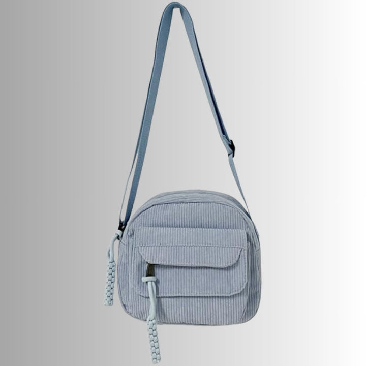 Women's Ribbed Corduroy Crossbody Bag for Casual Style