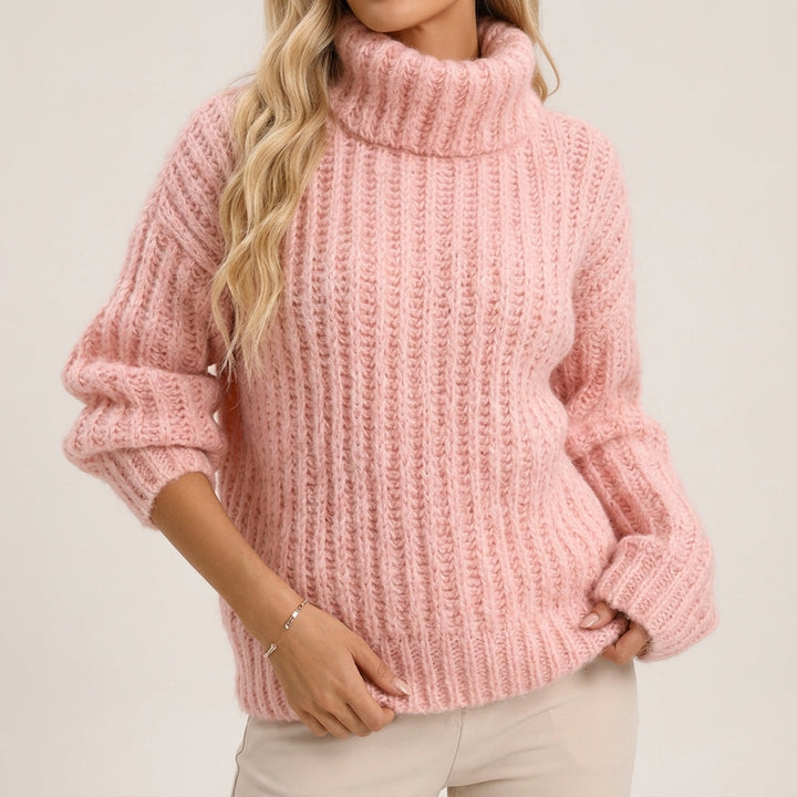 Women's Chunky Ribbed Turtleneck Sweater