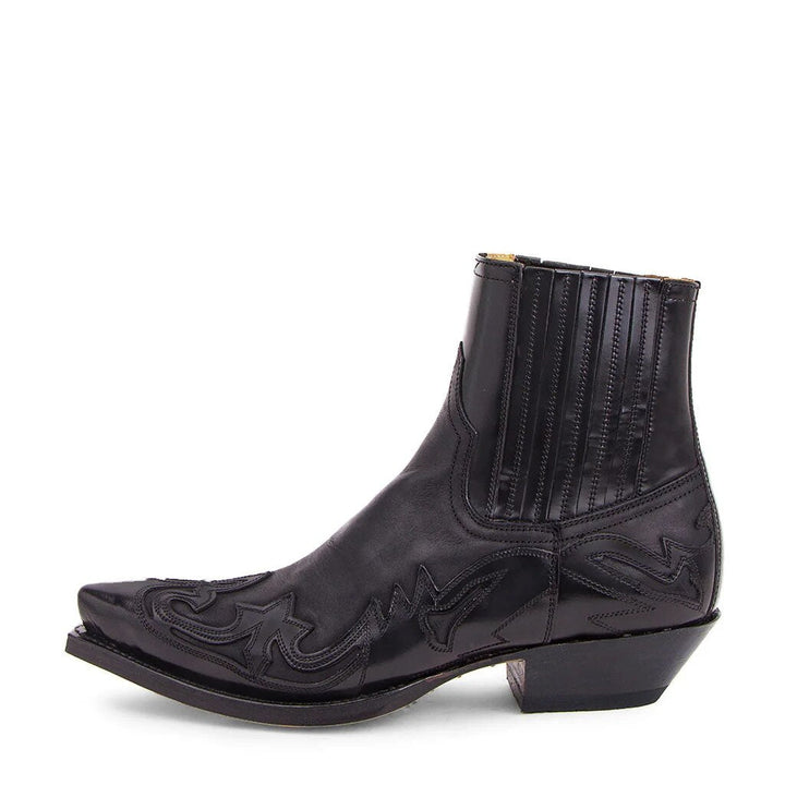 Men's Scrollwork Leather Ankle Boots