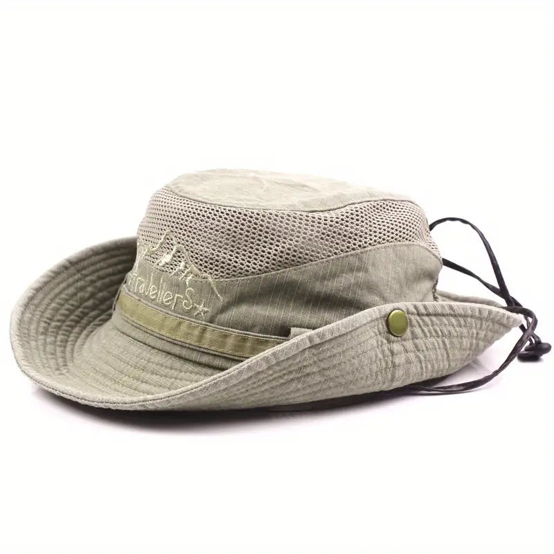 James | Men's Outdoor Sun Hat with Adjustable Straps and Wide Brim