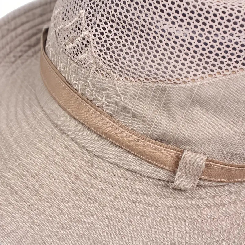 James | Men's Outdoor Sun Hat with Adjustable Straps and Wide Brim