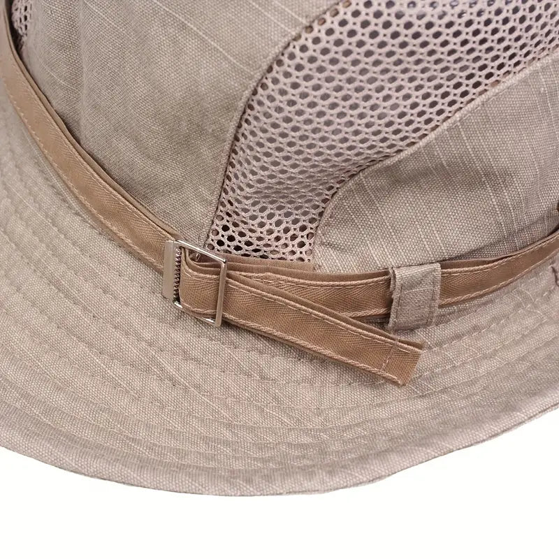 James | Men's Outdoor Sun Hat with Adjustable Straps and Wide Brim