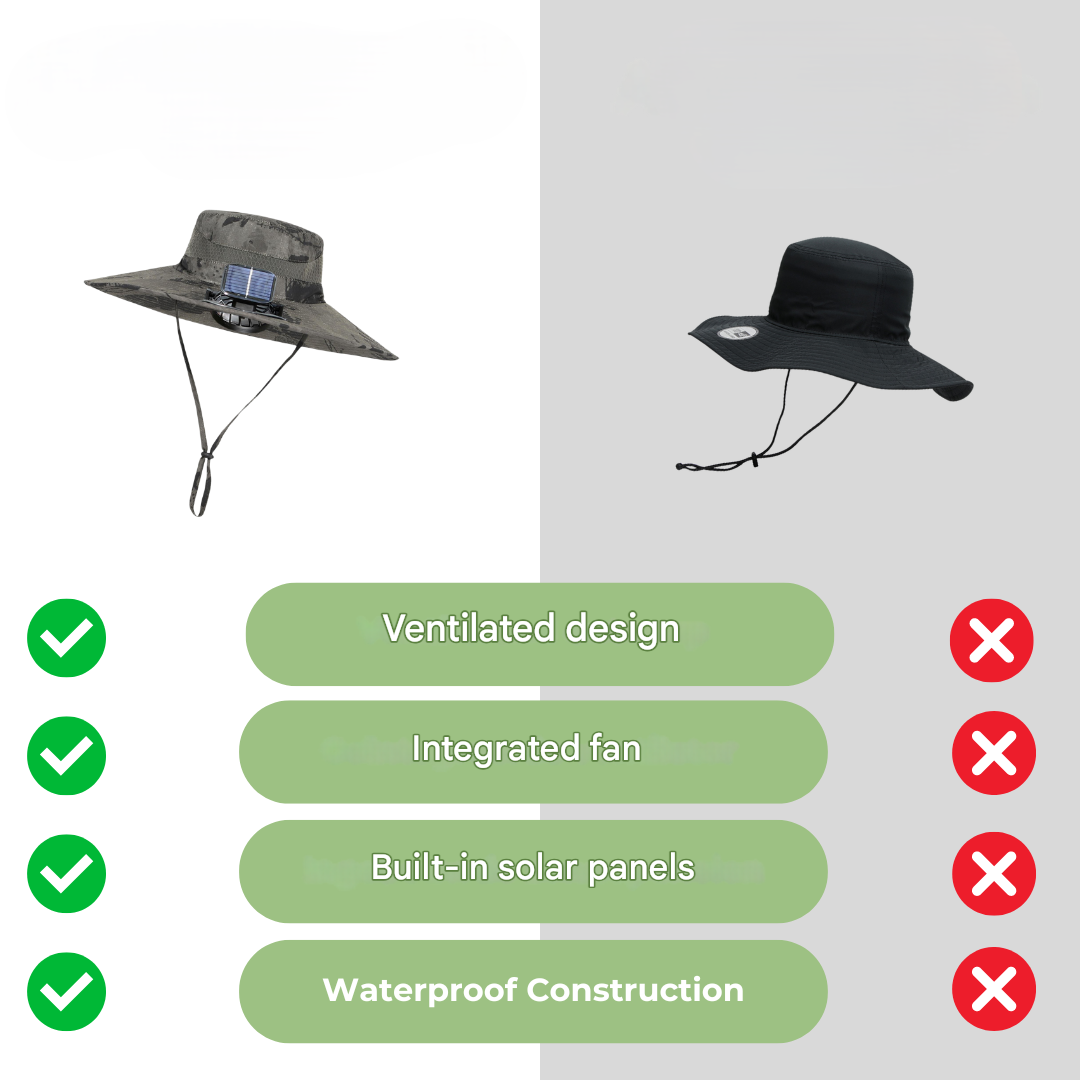 John | Men's Outdoor Sun Hat with Built-in Fan