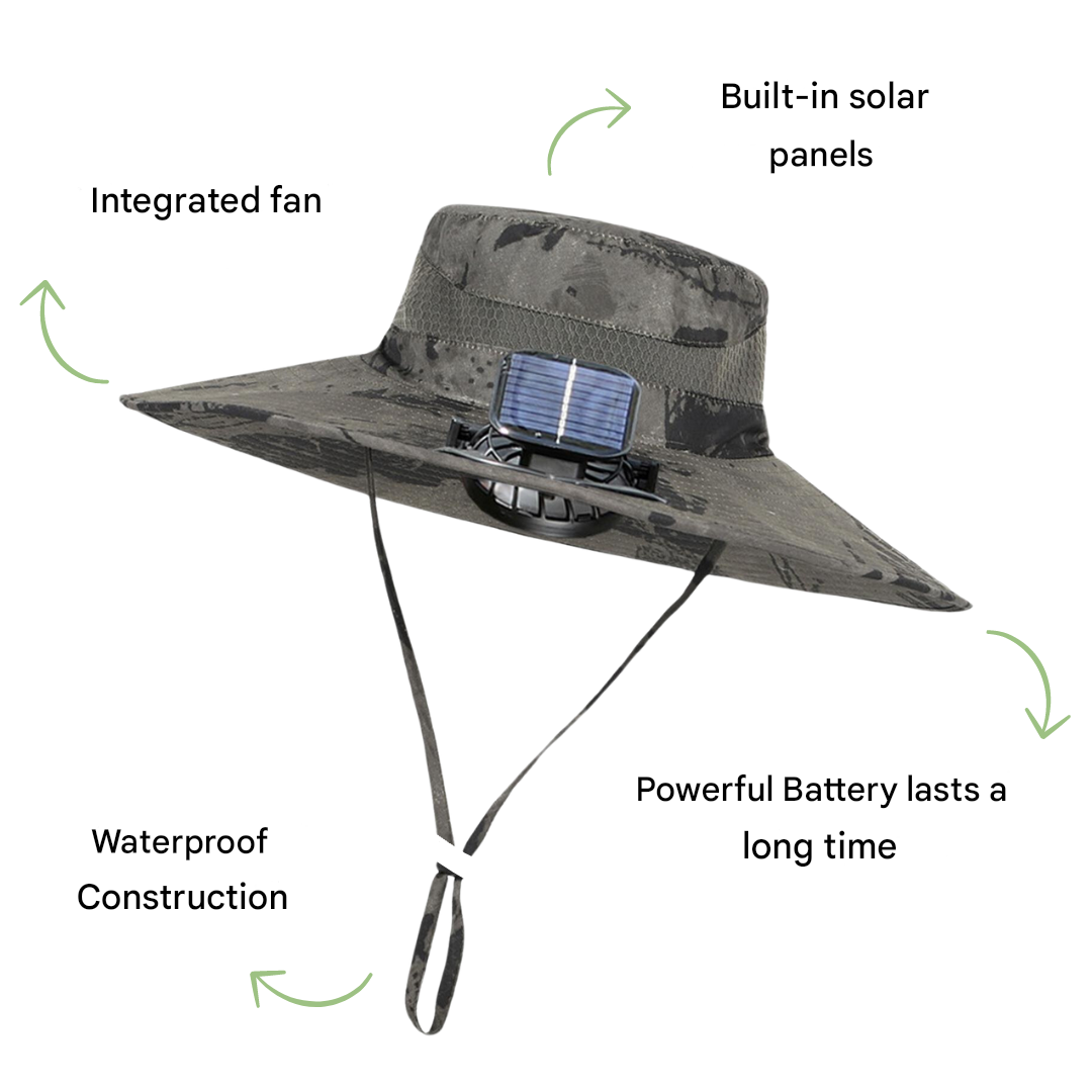 John | Men's Outdoor Sun Hat with Built-in Fan