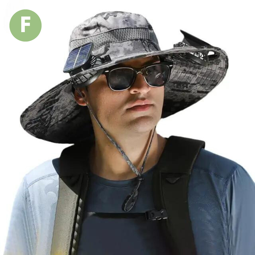 John | Men's Outdoor Sun Hat with Built-in Fan
