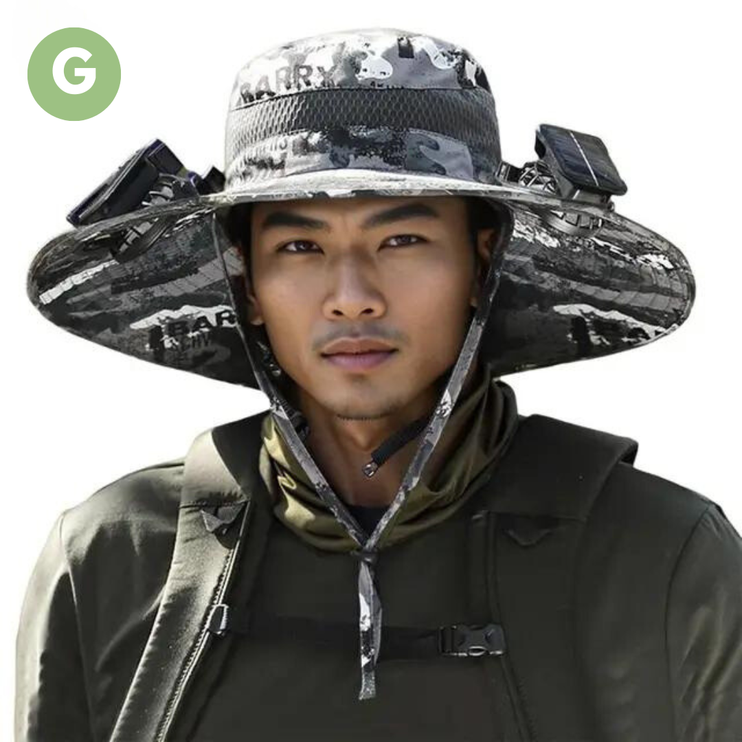 John | Men's Outdoor Sun Hat with Built-in Fan