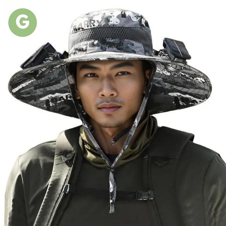 John | Men's Outdoor Sun Hat with Built-in Fan
