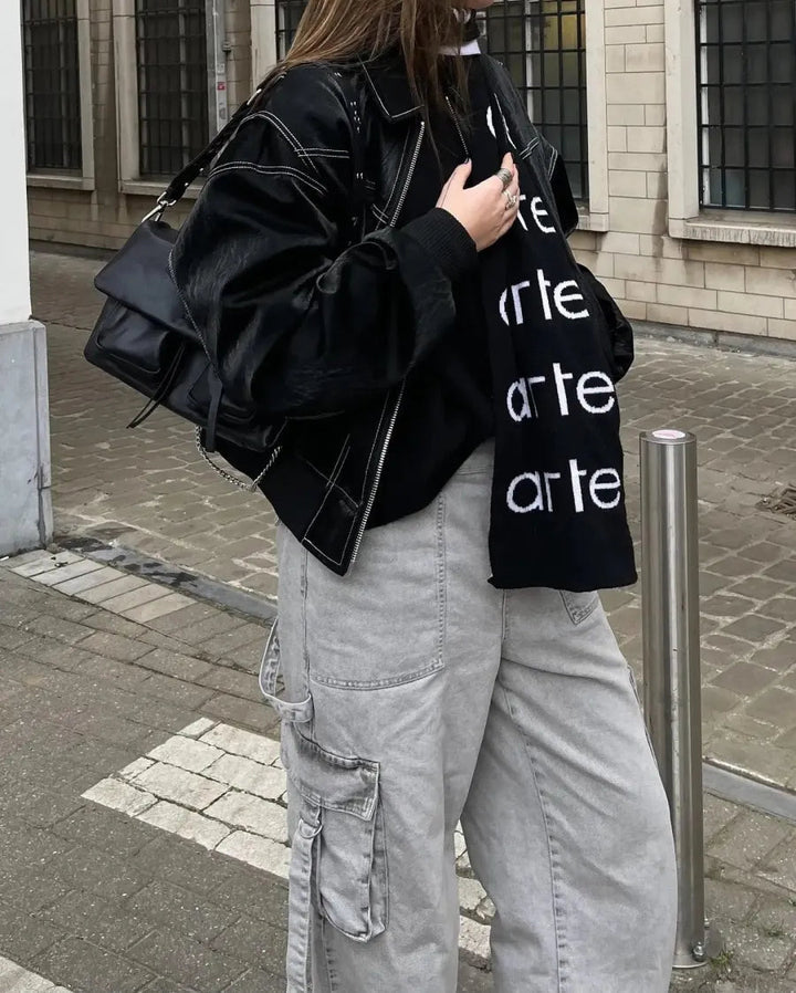Noor | Women's Oversized Leather Jacket