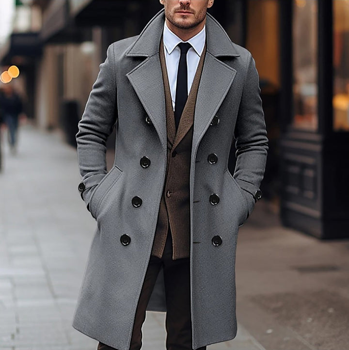 Men's Elegant Wool Coat for Stylish Comfort