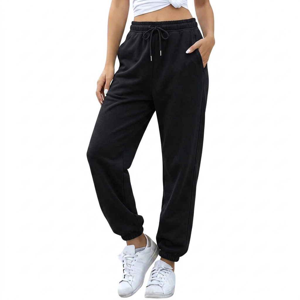 Women's Effortless Wide Leg Cuffed Pocket Lounge Pants