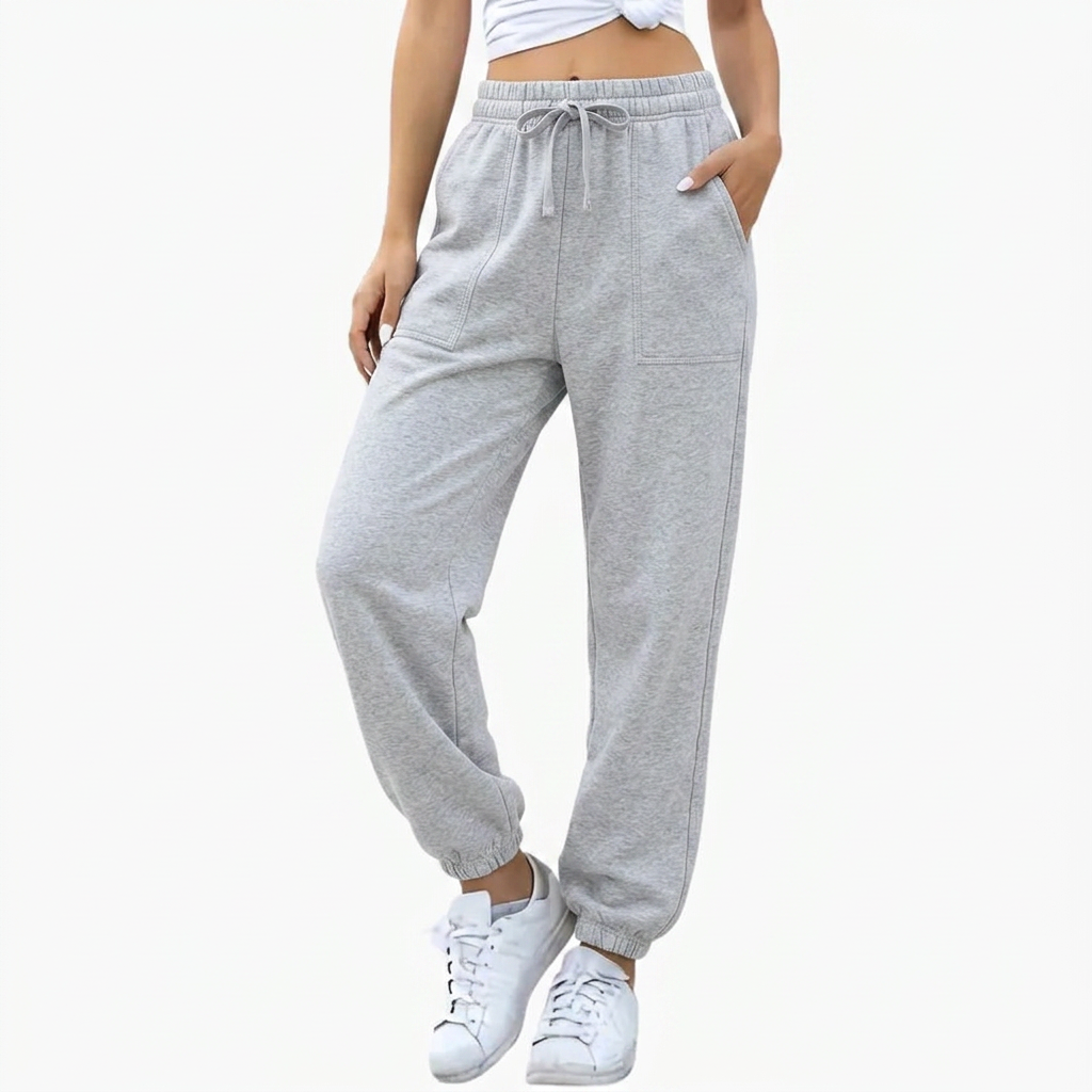 Women's Effortless Wide Leg Cuffed Pocket Lounge Pants