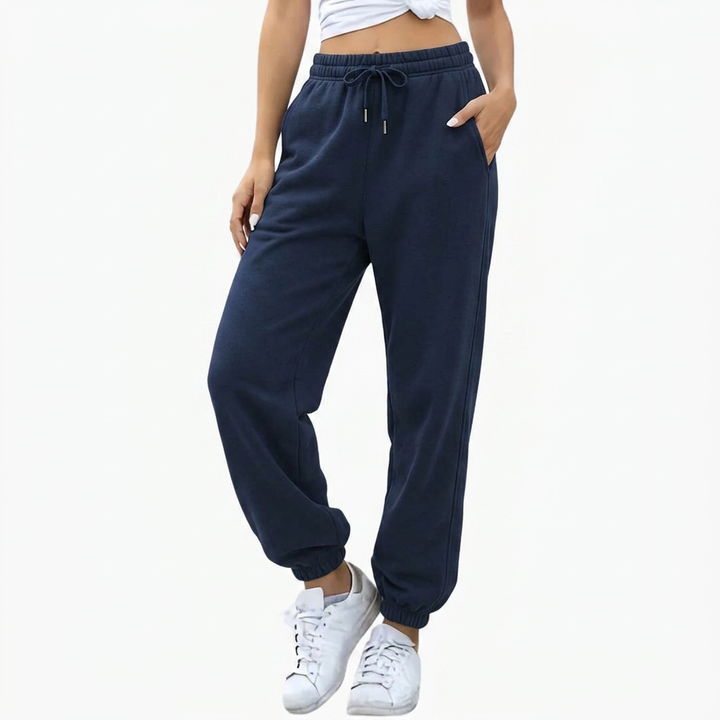 Women's Effortless Wide Leg Cuffed Pocket Lounge Pants