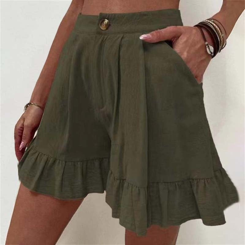 Phoebe | Women's Ruffled High-Waist Summer Shorts