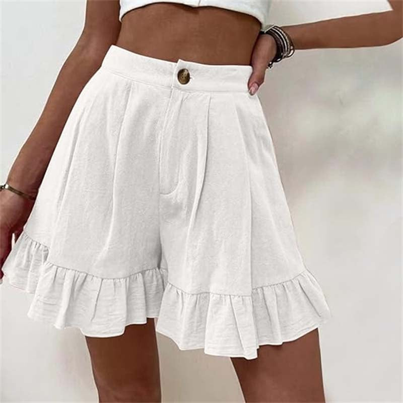 Phoebe | Women's Ruffled High-Waist Summer Shorts
