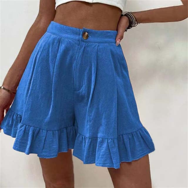 Phoebe | Women's Ruffled High-Waist Summer Shorts