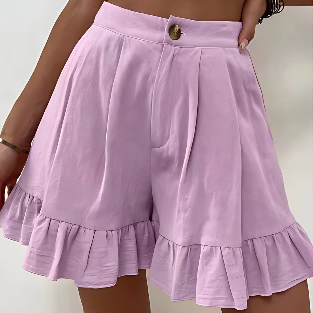 Phoebe | Women's Ruffled High-Waist Summer Shorts