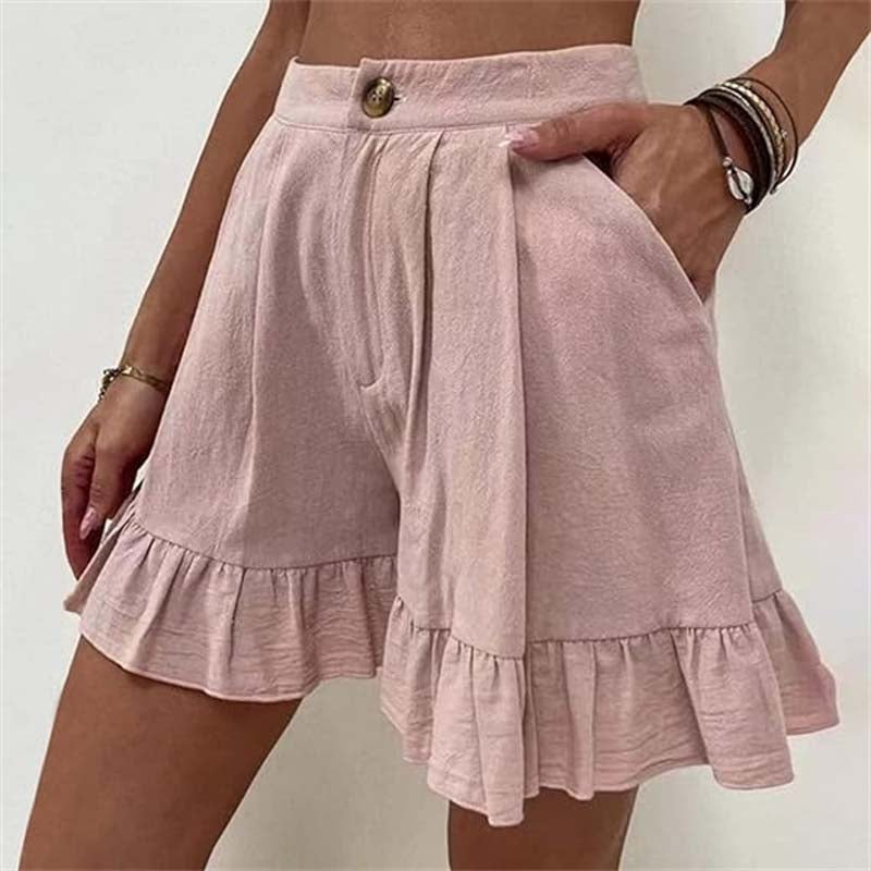 Phoebe | Women's Ruffled High-Waist Summer Shorts