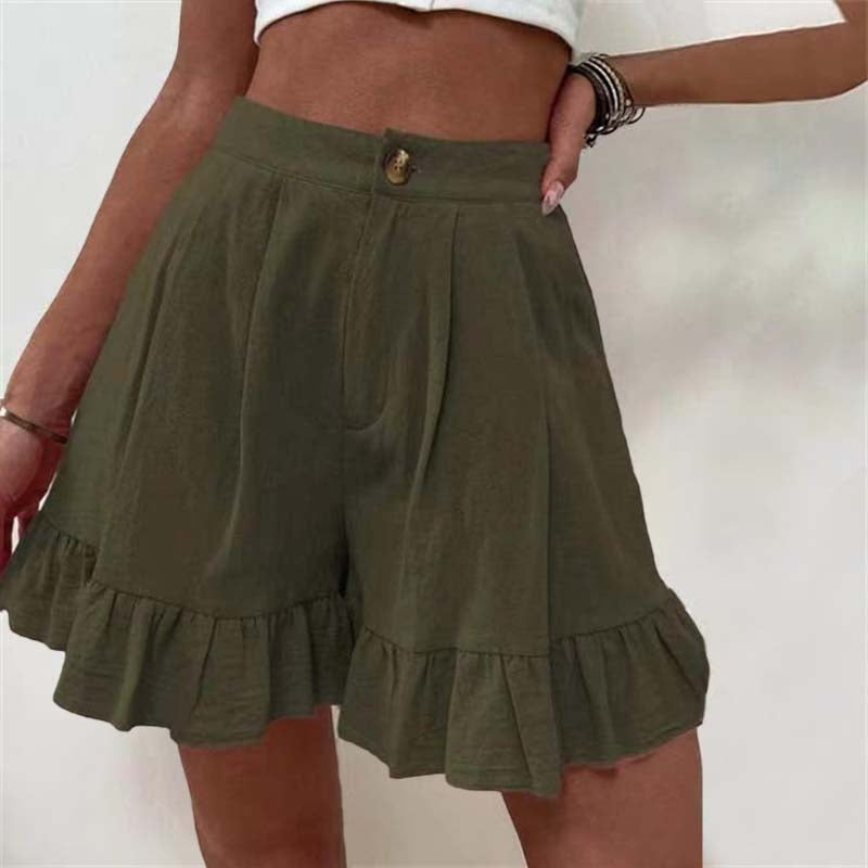 Phoebe | Women's Ruffled High-Waist Summer Shorts