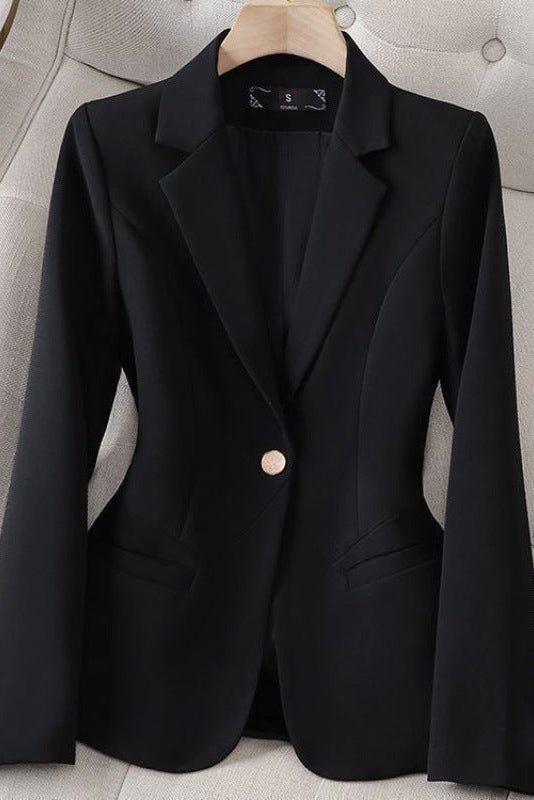 Women's Slim Fit Single Button Pocket Blazer for Work