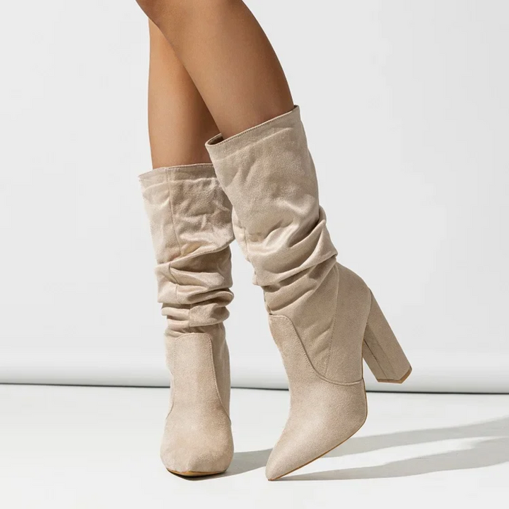 Women's Slouchy Block-Heel Ankle Boots